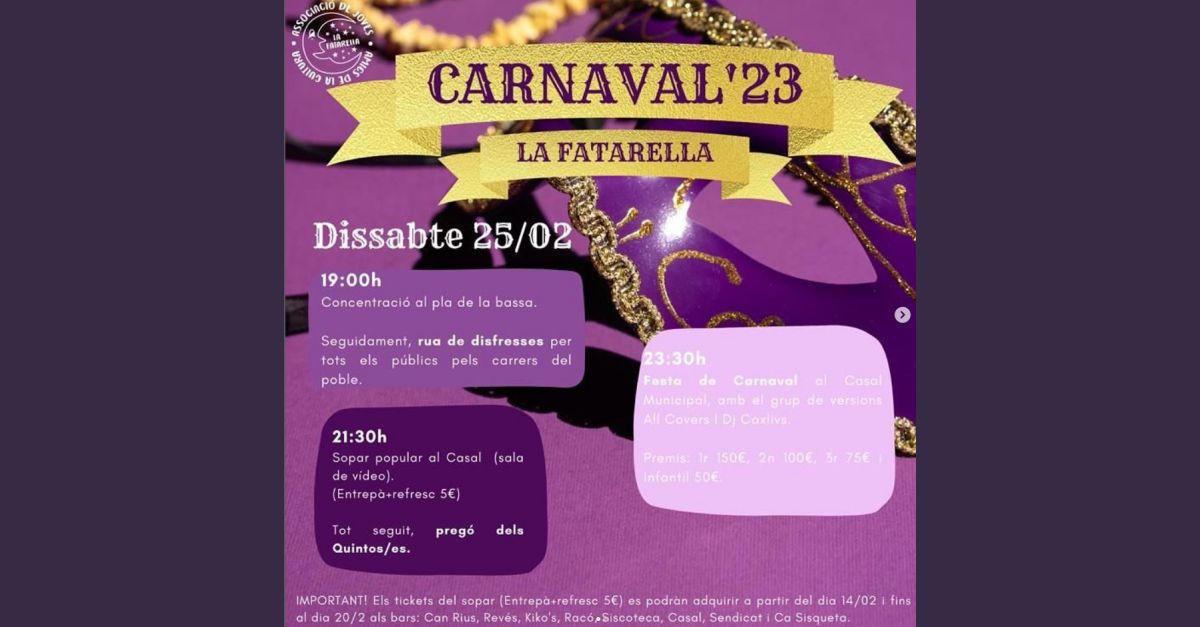 Carnaval La Fatarella 2023