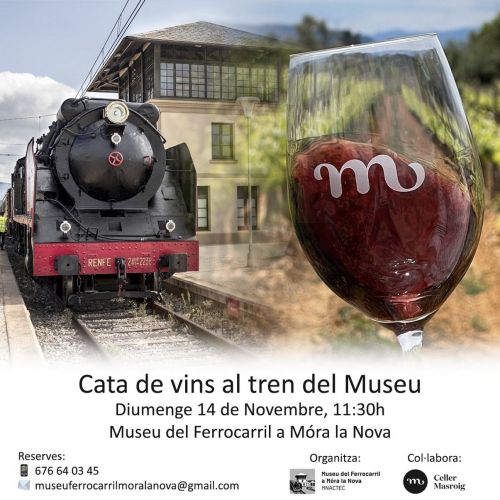 Tast de vins al tren del Museu