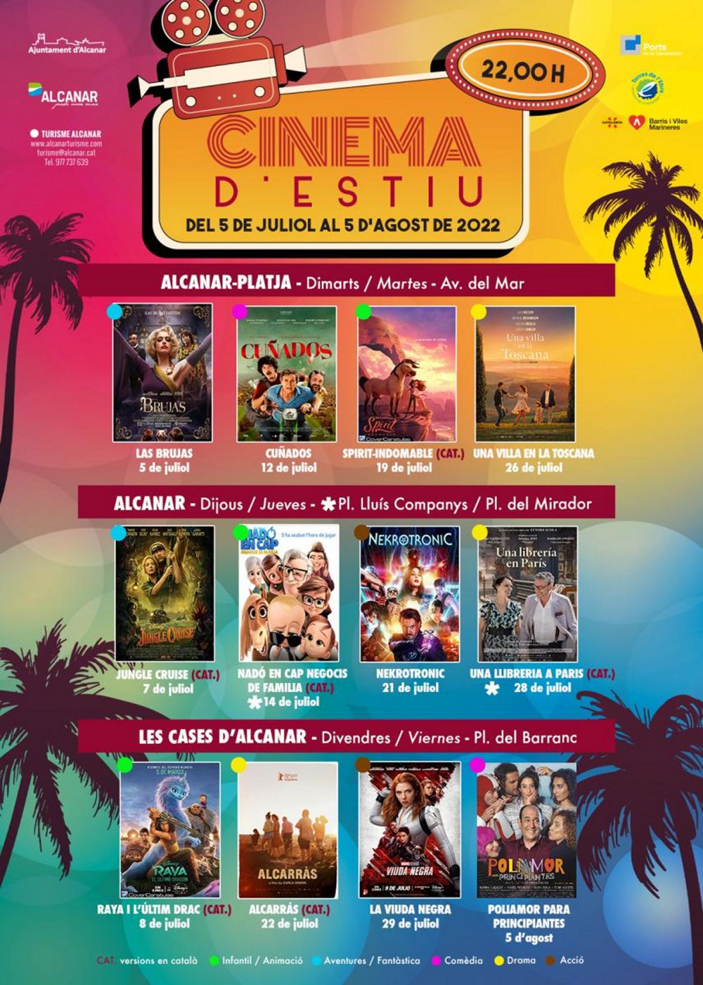 Cinema destiu a Alcanar, Alcanar-Platjar i les Cases