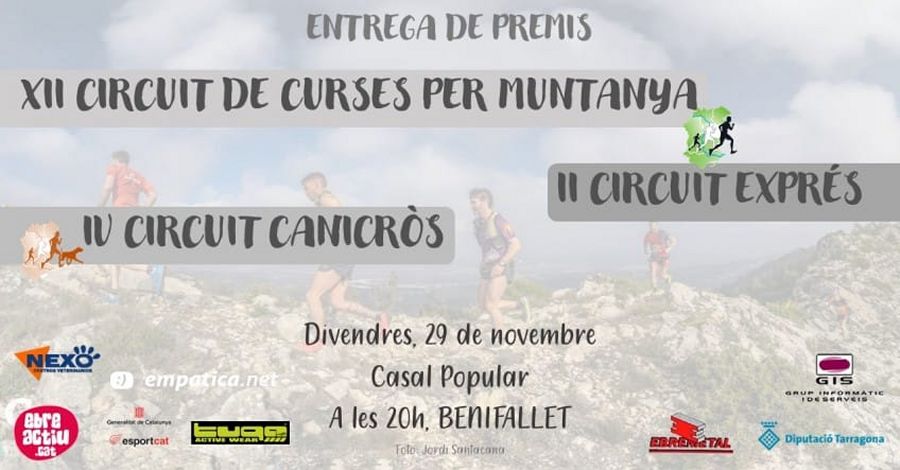 Entrega de Premis Circuits Curses per Muntanya i Canicrs Terres de l’Ebre