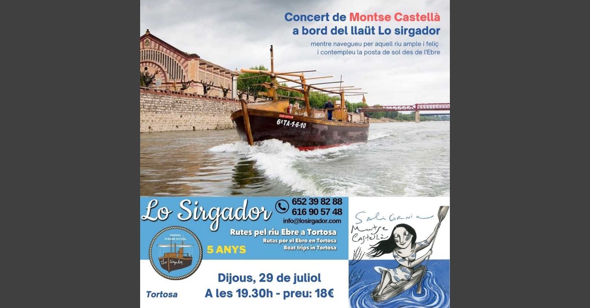 Concert de Montse Castell a bord del llat Lo Sirgador