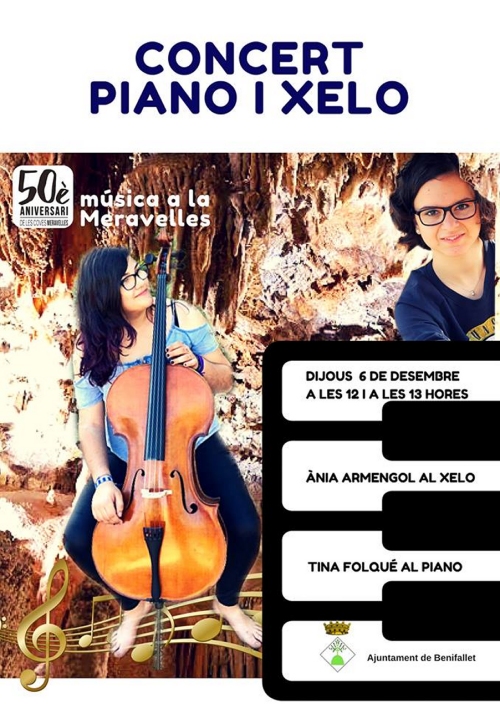 Concert piano i xelo a les Coves Meravelles de Benifallet