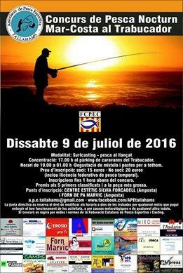 Concurs de pesca nocturn mar-costa al Trabucador