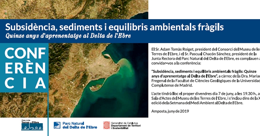 Conferencia Subsidncia, sediments i equilibris ambientals frgils