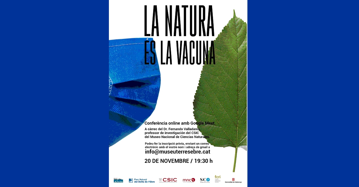 Conferncia online amb Google Meet: La natura s la vacuna