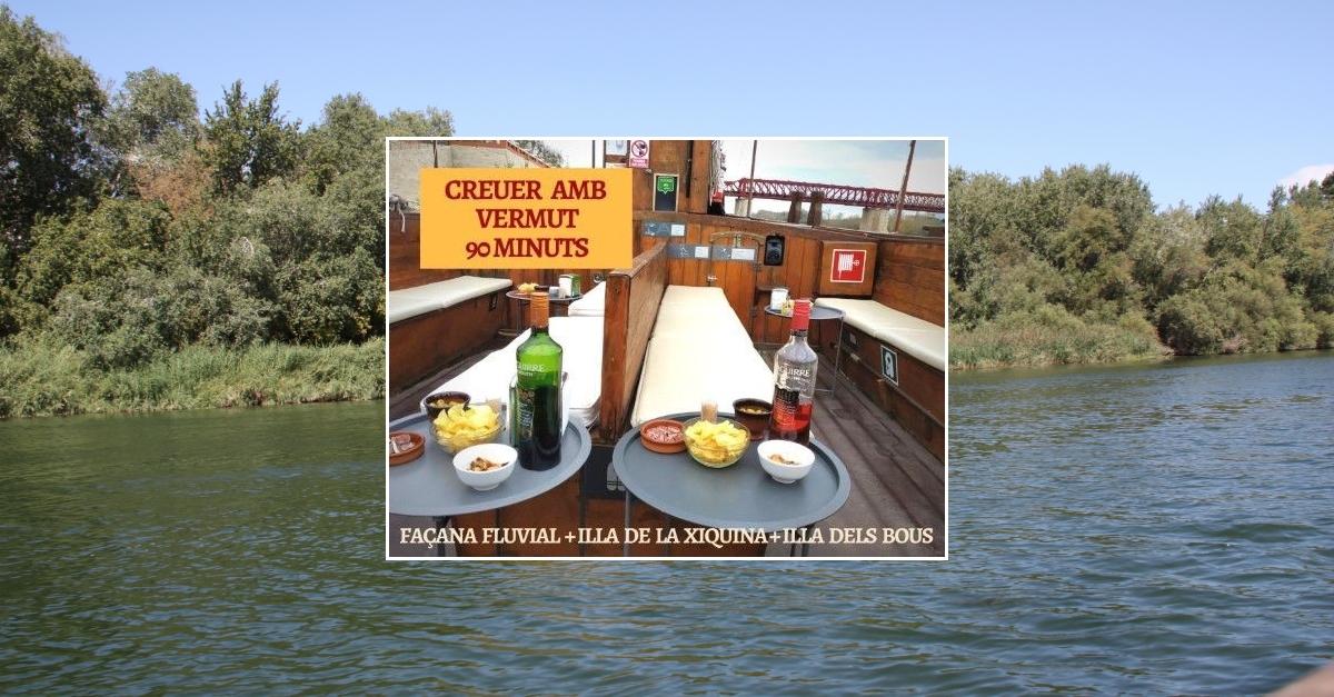 Crucero por el ro Ebro en Tortosa 90 minuto a bordo del Sirgador (vermut)