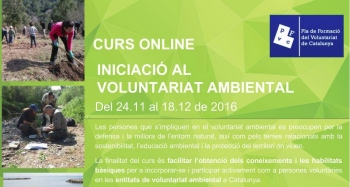 Curs online: Voleu ser voluntaris i voluntries ambientals?