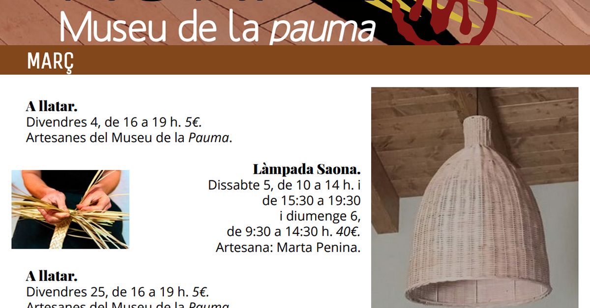 Cursos del Museu de la Pauma: Lmpara Saona