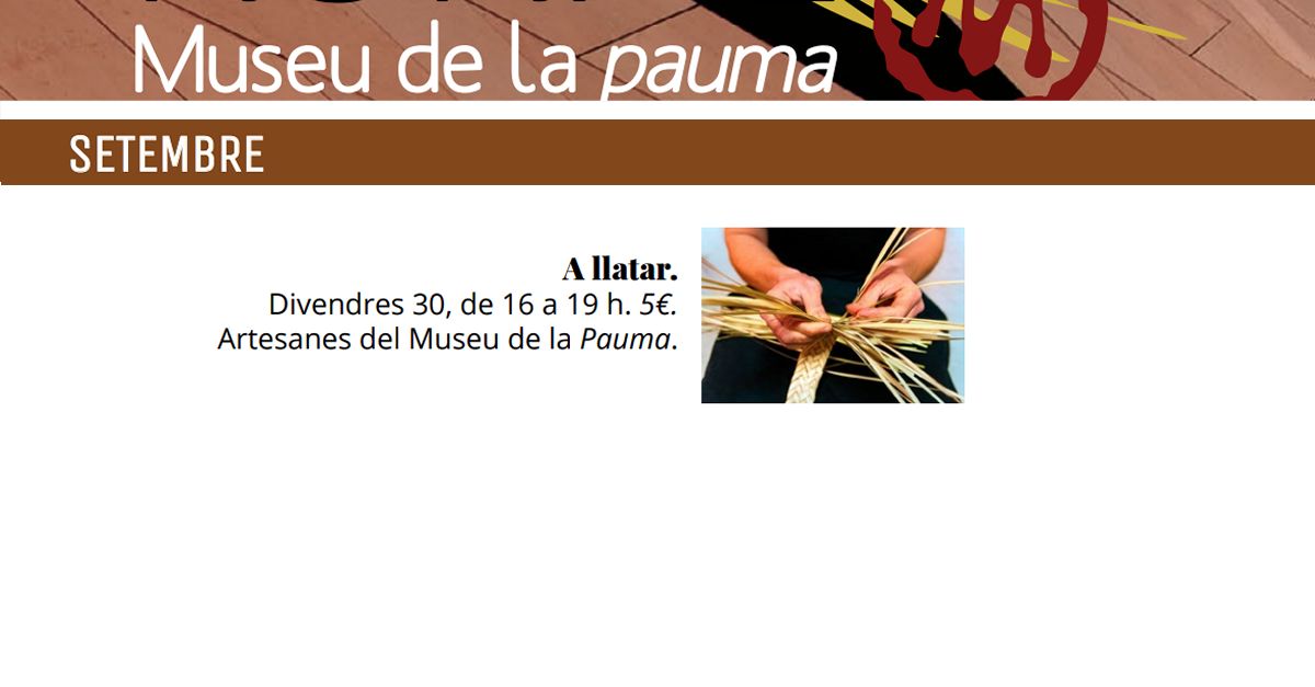 Cursos al Museu de la Pauma: A llatar