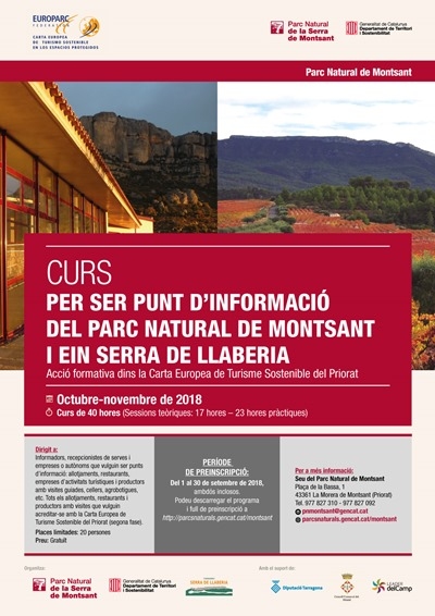 Pre-inscripcions Curs per ser Punt d’Informaci PN de la Serra de Montsant i EIN Serra de Llaberia