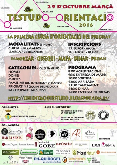 Mar organizar la primera carrera de orientacin del Priorat | EbreActiu.cat, revista digital de ocio activo | Terres de l’Ebre...