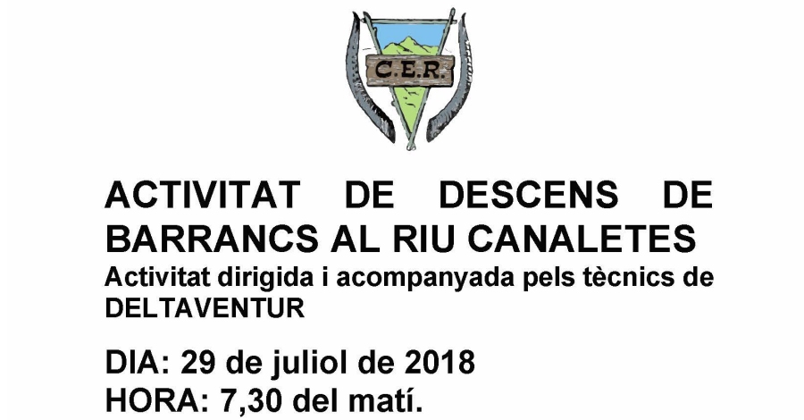 Activitat de descens de barrancs al riu Canaletes