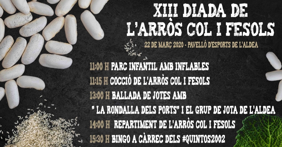 XIII Diada de lArrs Col i Fesols 2020 **SUSPESA