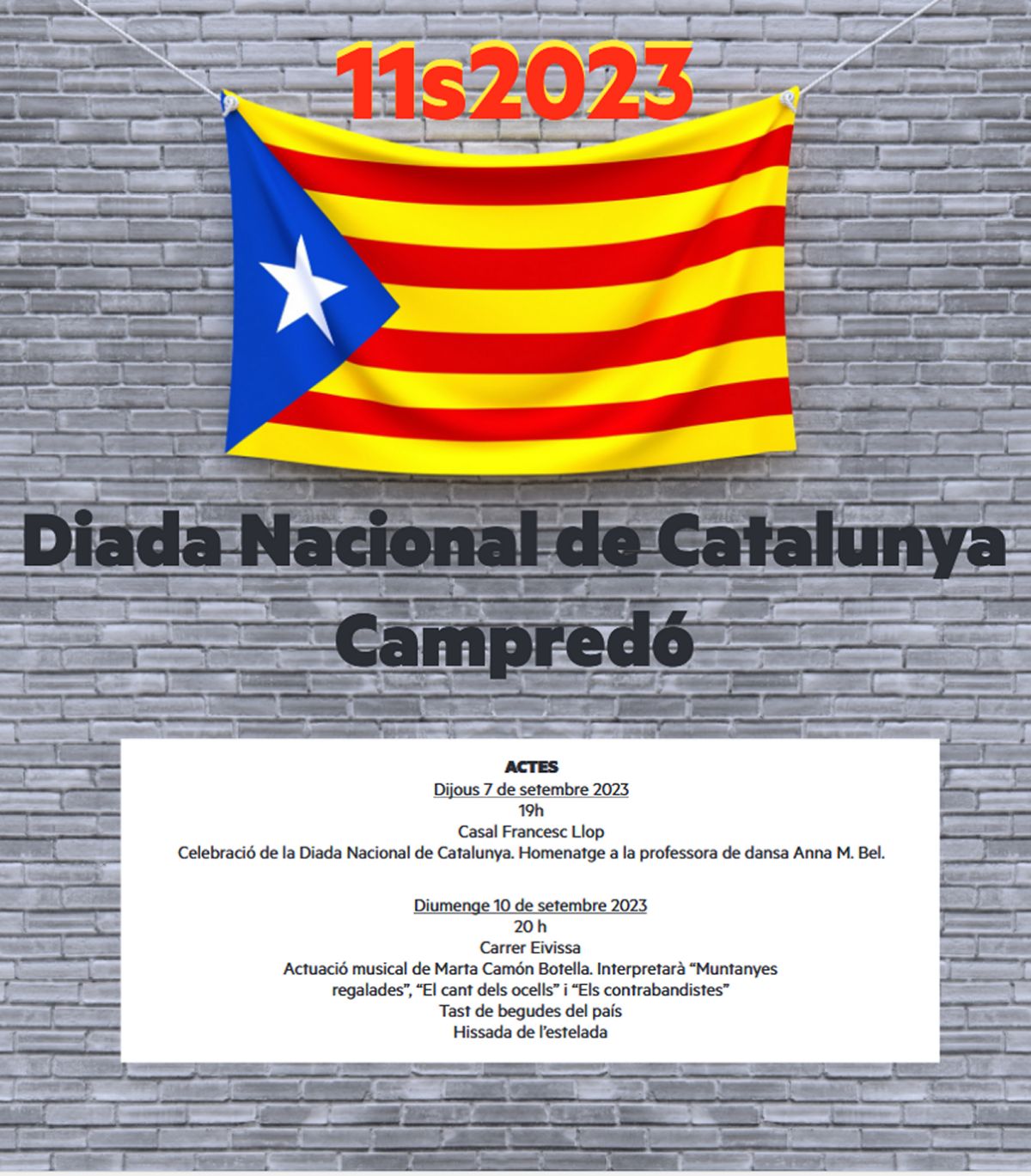 Celebraci de la Diada Nacional de Catalunya a Campred