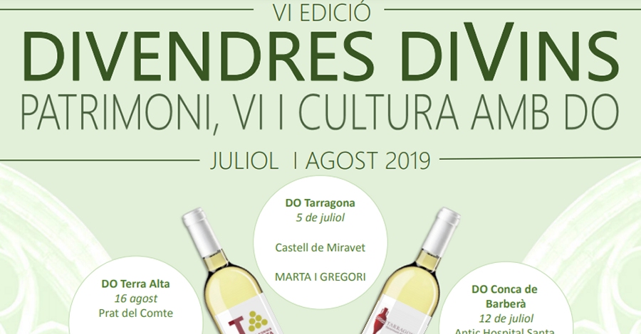 El cicle Divendres DiVins arrenca el 5 de juliol a Miravet | EbreActiu.cat, revista digital d’oci actiu | Terres de l’Ebre ...