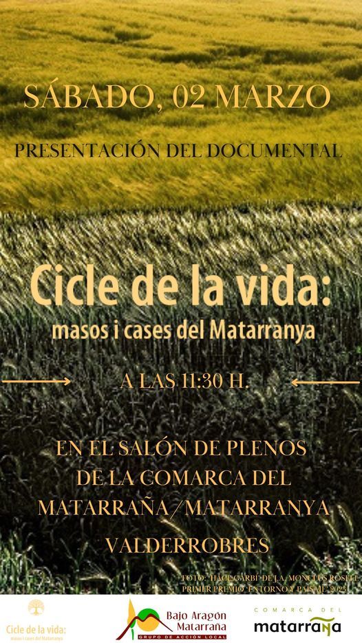 Presentaci del documental Cicle de la Vida: Masos i cases del Matarranya