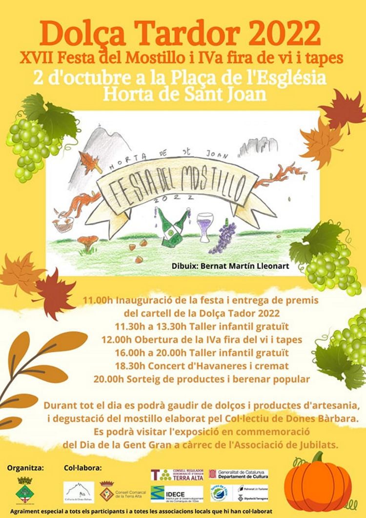 Dola Tardor 2022. XVII Festa del Mostillo i IV Fira de Vi i Tapes dHorta de Sant Joan