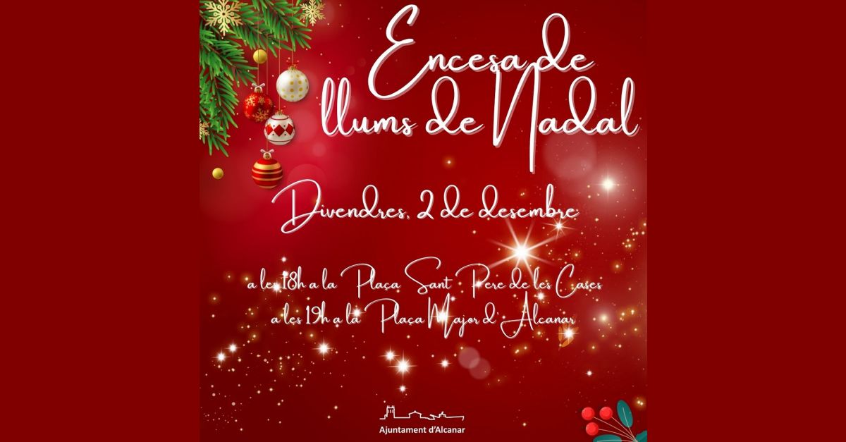 Encesa de llums de Nadal a Alcanar i Les Cases