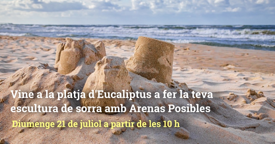 Ven a la playa de Eucaliptus a hacer tu escultura de arena con Arenas Posibles