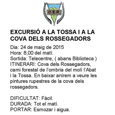 Excursi a la Tosa i a la Cova dels Rossegadors