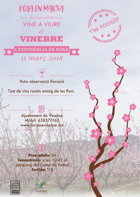 Lexperincia en rosa. Ruta observaci floraci a Vinebre