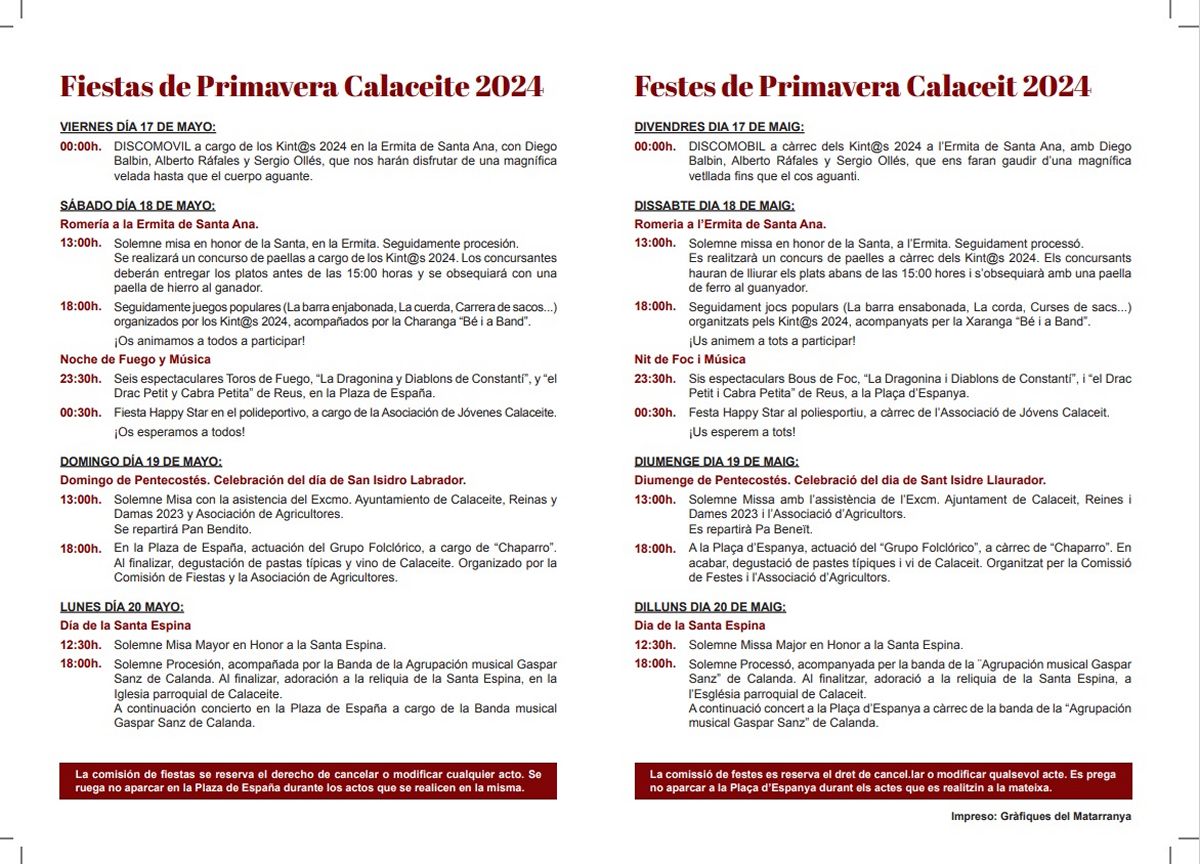 Festes de primavera de Calaceit