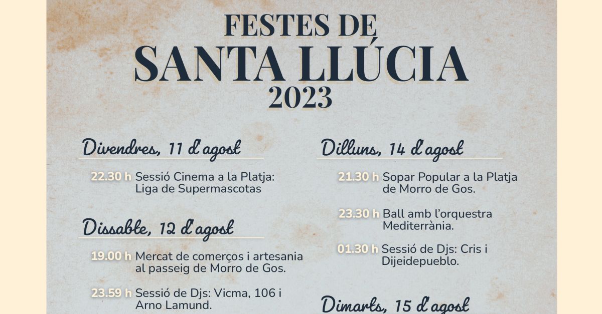 Fiestas de Santa Llcia 2023