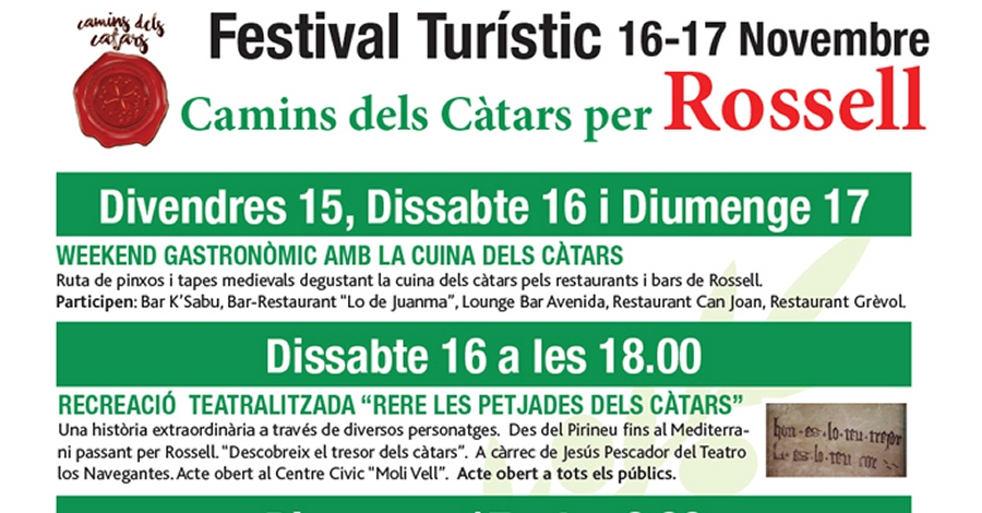 Festival turstico Caminos de los Ctaros per Rossell