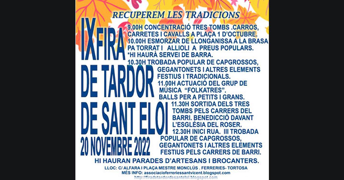 IX Fira de Tardor de Sant Eloi