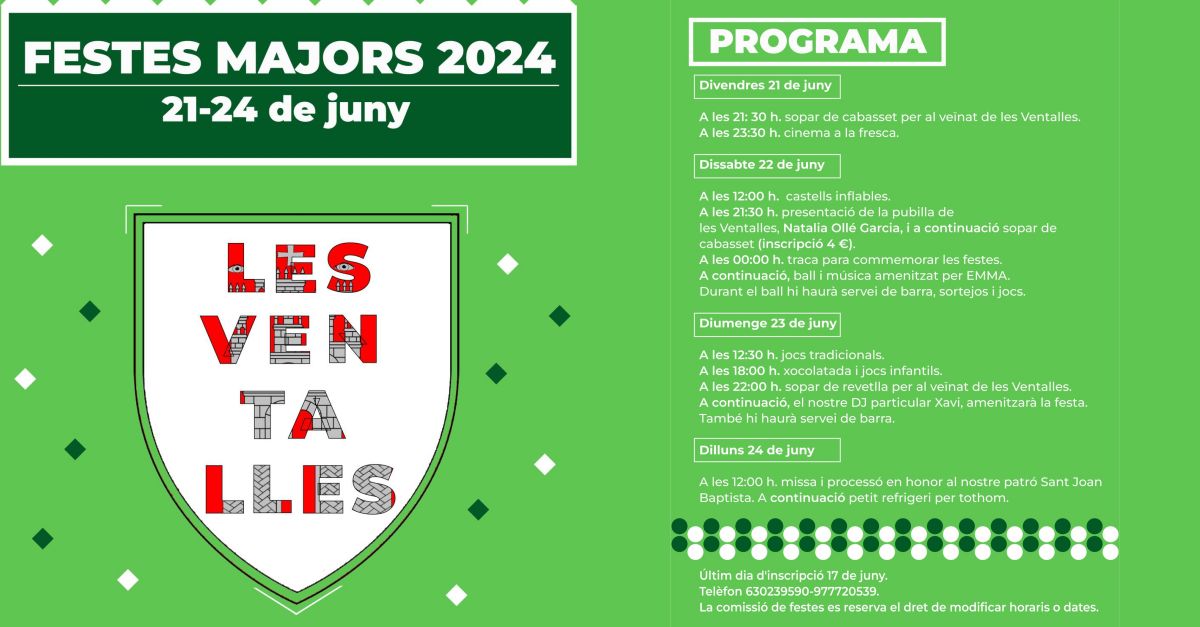 Fiestas Mayores Les Ventalles 2024