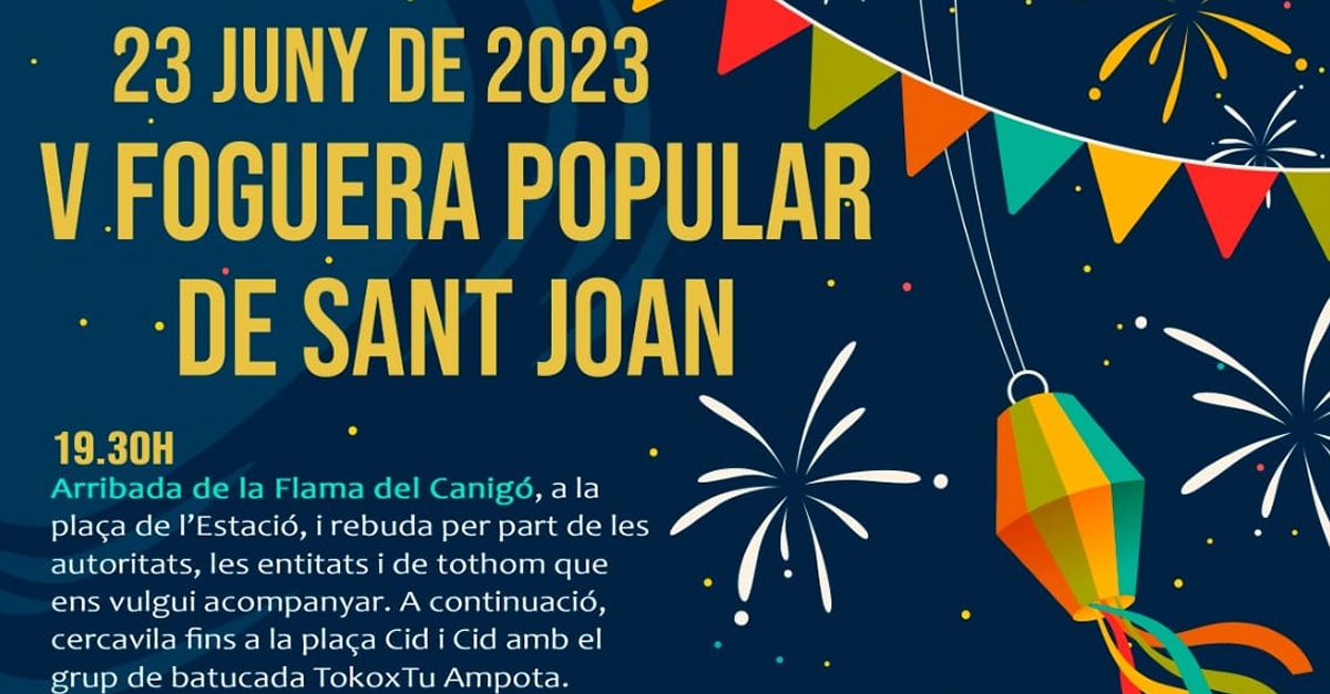 V Foguera popular de Sant Joan a Santa Brbara