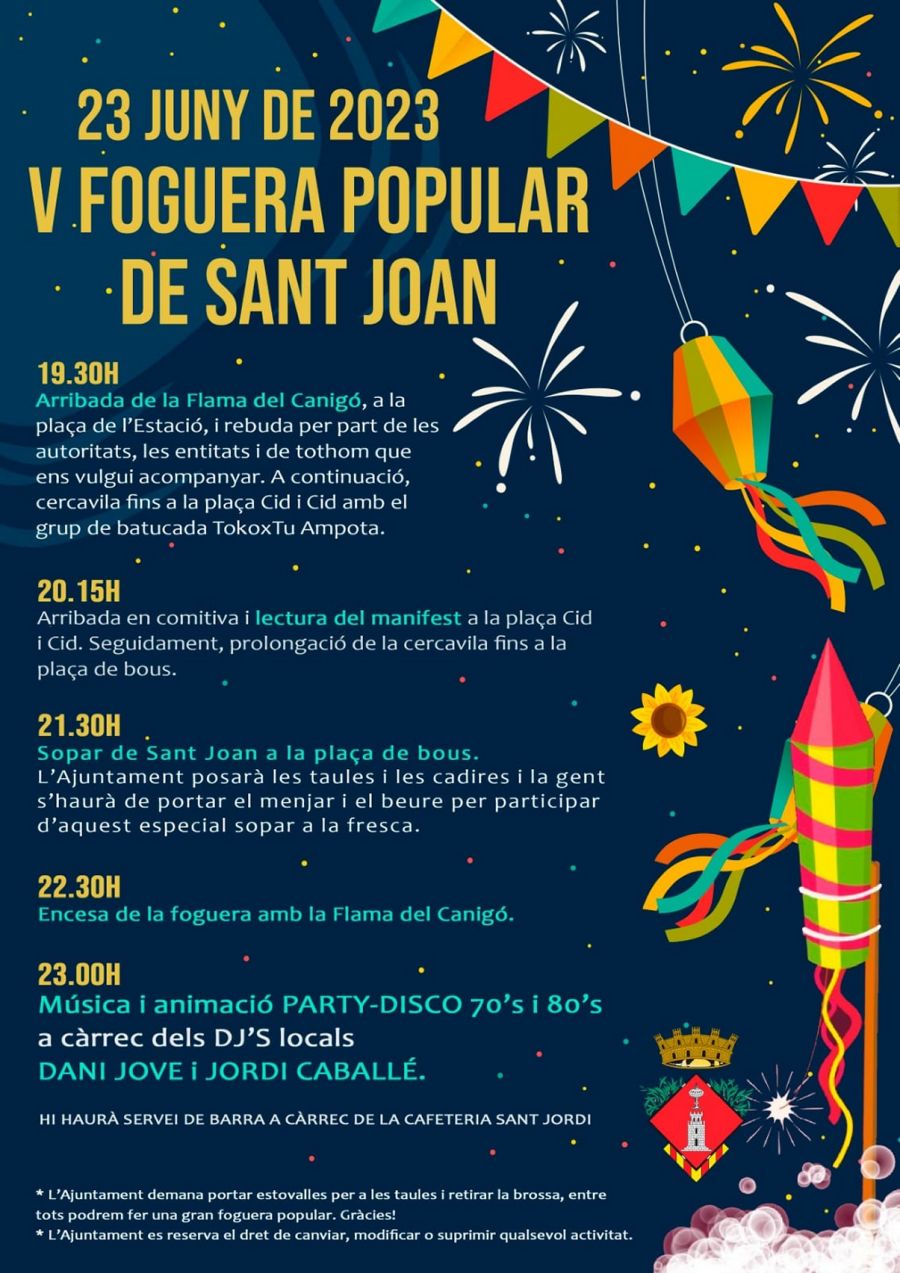 V Foguera popular de Sant Joan a Santa Brbara