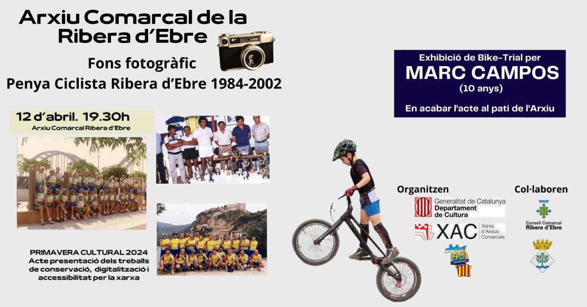 Acto de presentacin del fondo fotogrfico de la Penya Ciclista Ribera dEbre