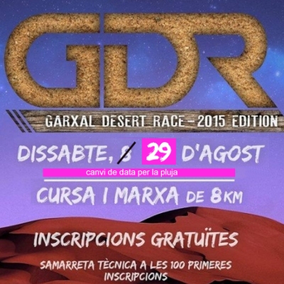 Garxal Desert Race 2015 (canvi de data al 29/8/2015)