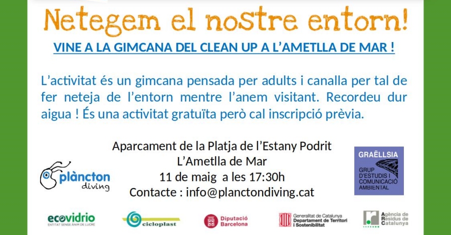 La gimcana Clean Up a lAmetlla de Mar