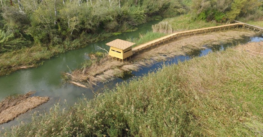 Inauguracin de la nueva pasarela y observatorio del galacho en la Reserva Natural de Sebes | EbreActiu.cat, revista digital de ocio activo | Terres de l’Ebre...