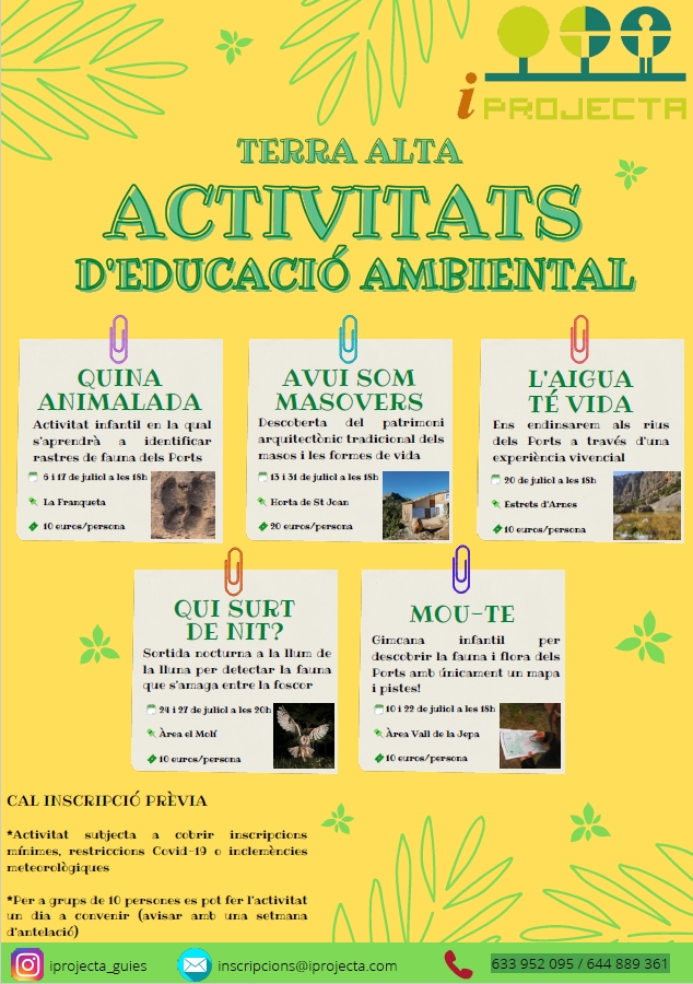 iPROJECTA. Educacin ambiental y guiajes | EbreActiu.cat, revista digital de ocio activo | Terres de l’Ebre...