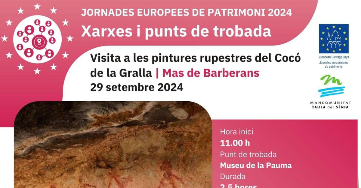 Jornadas Europeas del Patrimonio 2024: Visita a las pinturas rupestres del Coc de la Gralla