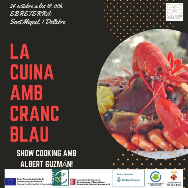 La cuina amb cranc blau. Show cooking