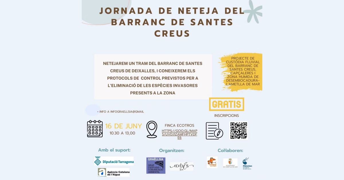 Jornada de neteja del Barranc de Santes Creus