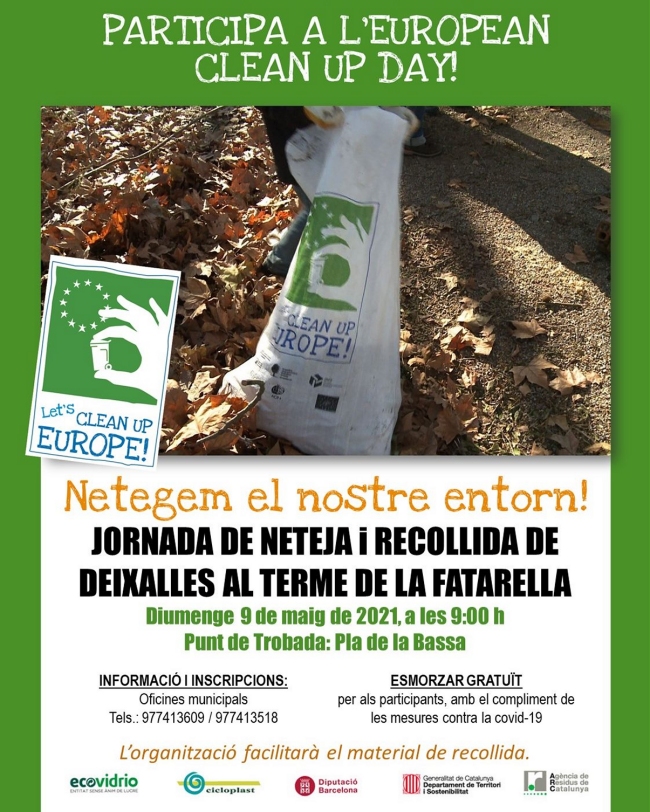 Lets clean up. Jornada de neteja i recollida de deixalles al terme de La Fatarella