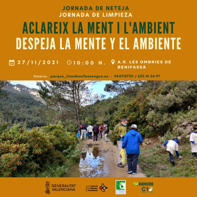 Jornada de neteja al Parc Natural de la Tinena de Benifass