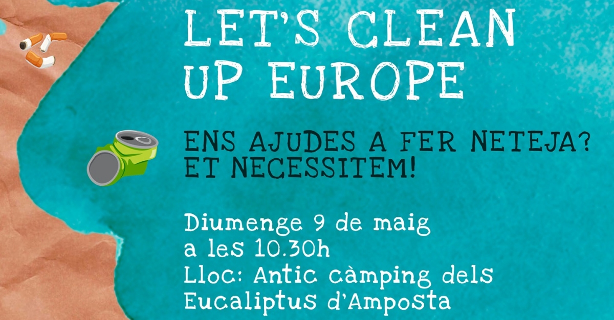 Lets Clean Up Europe Jornada de neteja a la platja Eucaliptus