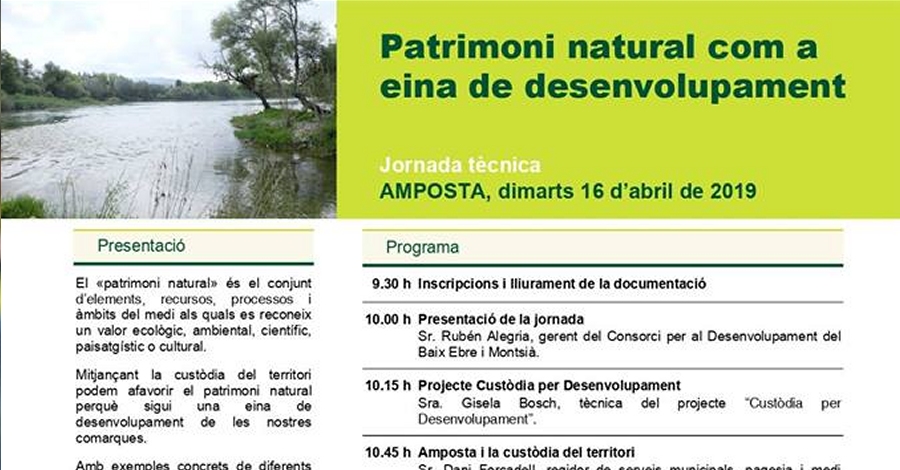 Jornada: Patrimoni natural com a eina de desenvolupament