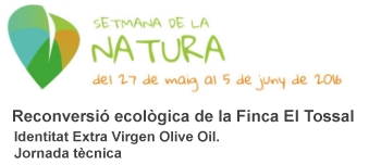 Reconversi ecolgica de la Finca El Tossal. Identitat Extra Virgen Olive Oil. Jornada tcnica