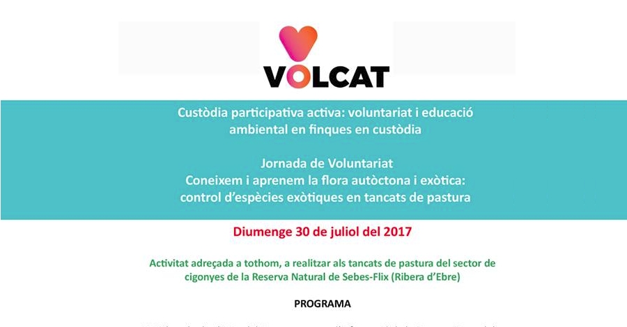 Jornada de voluntariat a la Reserva de Sebes. Projecte Volcat