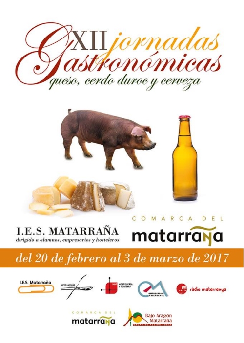 XII Jornades Gastronmiques de lIES Matarranya (formatge, porc duroc i cervesa)