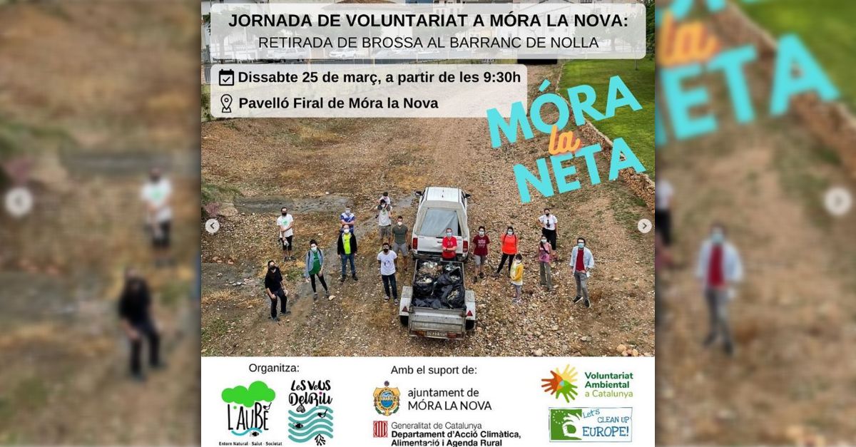 Jornada de voluntariat a Mra la Nova: retirada de brossa al barranc de Nolla