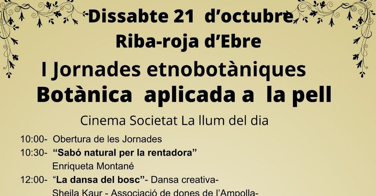 I Jornadas etnobotnicas. Botnica aplicada a la piel