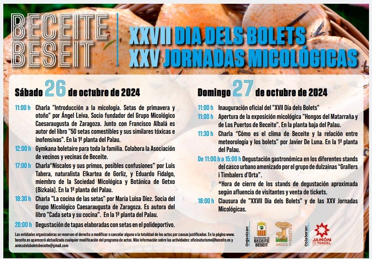 XXVII Dia dels Bolets i XXV Jornades Micolgiques de Beseit